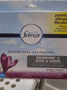 Febreze Kenmore C Vacuum bags 3 pack "Spring & Renewal"
